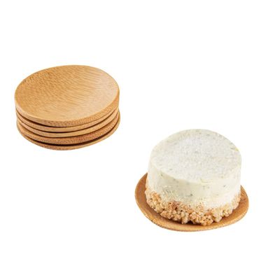 Restaurantware-2.5 Inch Disposable Bamboos Tableware, 100 Round Bamboo Plates - Premium Round, Natural Bamboo Premium Bamboo Plates, Mini, For Parties Or Catering
