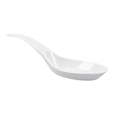 Restaurantware 5 Inch Appetizer Spoons 100 Wave Hors D'oeuvre Spoons - Disposable Serve Samples Starters Snacks Or Desserts White Plastic Amuse-Bouche Spoons For Weddings Or Catering
