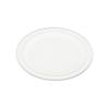 Restaurantware 10.5 x 10.5 Inch Disposable White Plates 100 With Silver Trim Plastic Dinner Plates - Round Unique Design White Plastic Disposable Party Plates For Weddings Or Events view 2