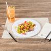 Restaurantware 10.5 x 10.5 Inch Disposable White Plates 100 With Silver Trim Plastic Dinner Plates - Round Unique Design White Plastic Disposable Party Plates For Weddings Or Events view 3