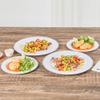Restaurantware 10.5 x 10.5 Inch Disposable White Plates 100 With Silver Trim Plastic Dinner Plates - Round Unique Design White Plastic Disposable Party Plates For Weddings Or Events view 4