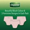 Depend FIT-FLEX Incontinence Underwear for Women, Disposable, Maximum Absorbency, Large, Blush, 34 Count (2 Packs of 17) view 2