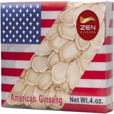 1 Box of Hand Selected American Wisconsin Ginseng Slice (4 Oz.) - Boost Your Immune System Fast