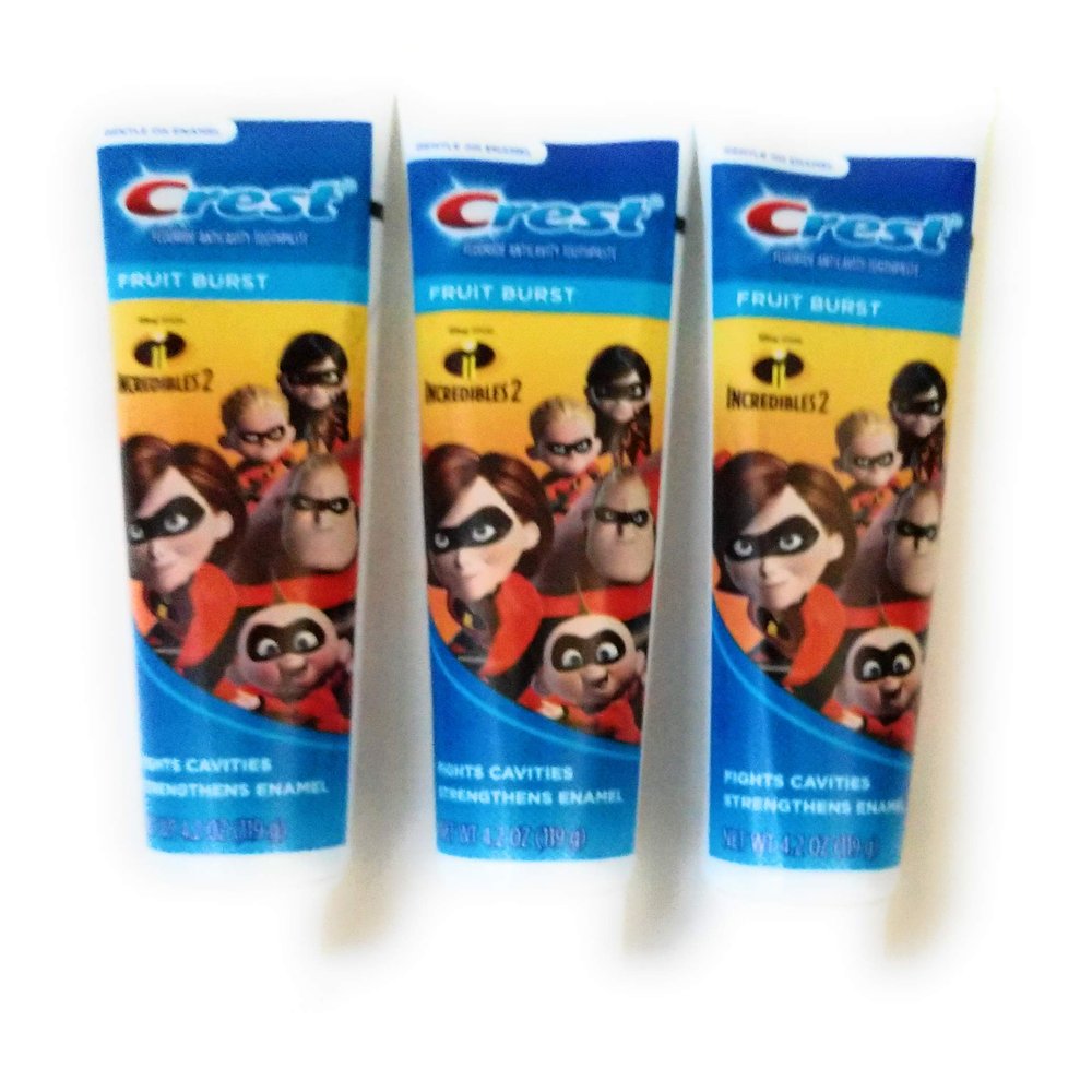 Crest Toothpaste 4.2 Ounce Kids Incredibles 2 Fruit Burst (124ml) (3 Pack)