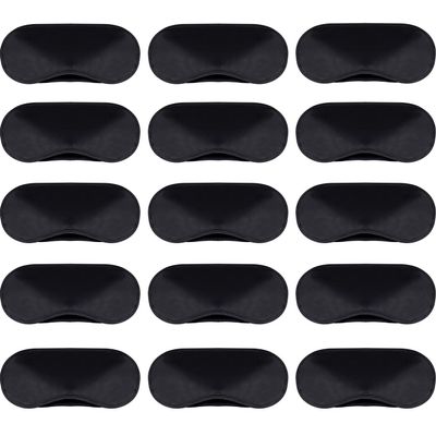 30 Pieces Blindfold Eye Cover Sleep Mask for Games Party Sleeping Travel with Nose Pad and Adjustable Strap (Black)