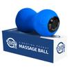 Rolling With It Vibrating Peanut Massage Ball - Deep Tissue Trigger Point Therapy, Myofascial Release - Handheld, Cordless - 4 Intensity Levels - Dual Lacrosse Ball Vibration Massager (Blue) view 1
