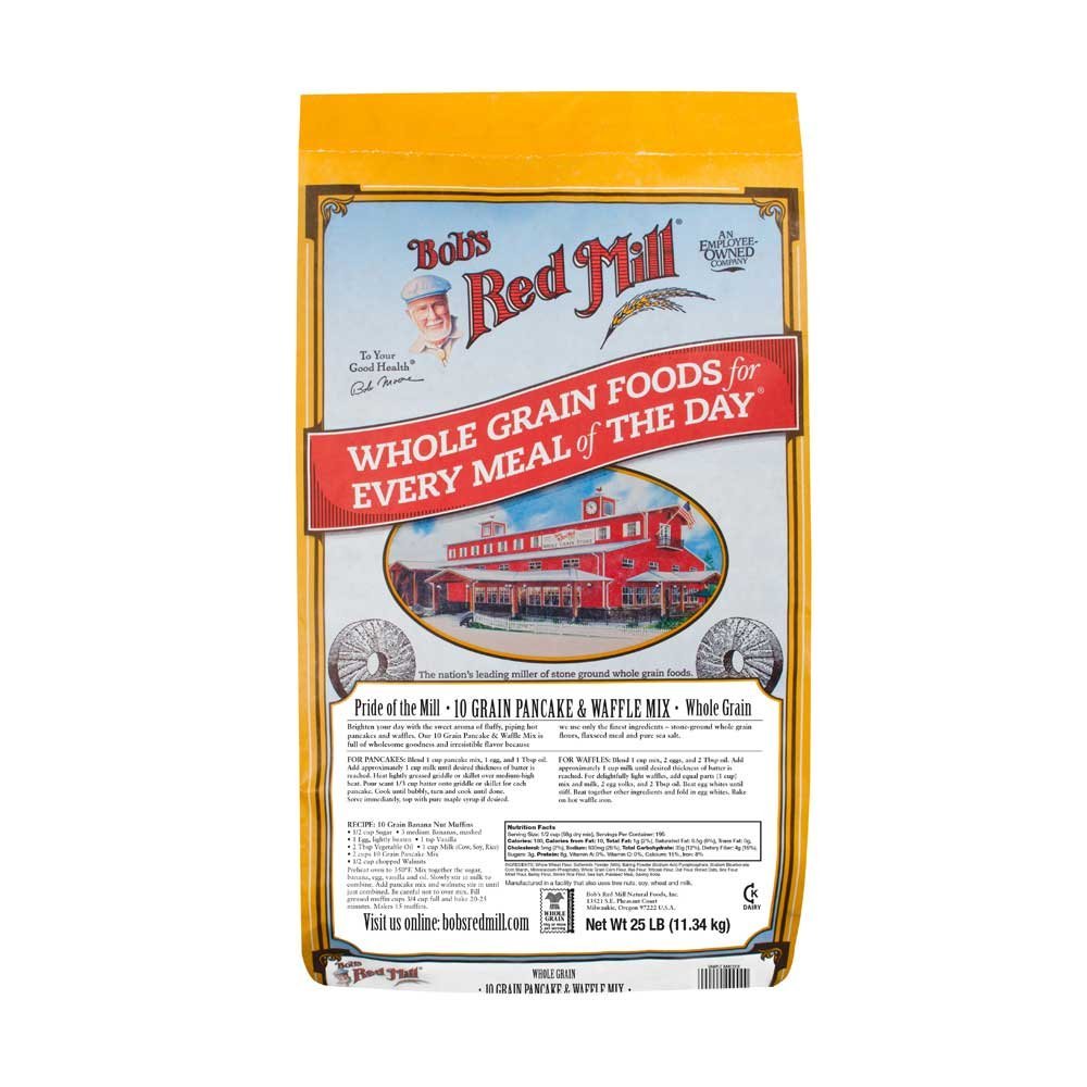 Bob's Red Mill 10 Grain Pancake & Waffle Mix, 25 Pound