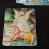 12 ORGANZAS AZULES. RECUERDOS PARA BAUTIZO. MISTERIO TARJETA LAMINADA CON MEDALLA ANGEL DE LA GUARDIA view 3