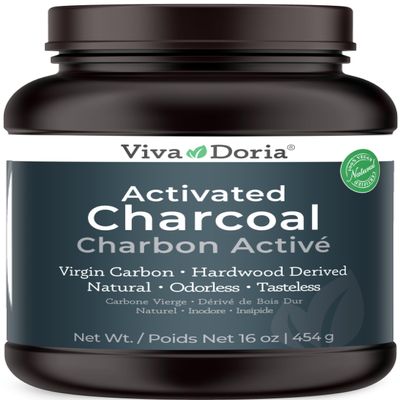 Viva Doria Virgin Activated Charcoal Powder, Hardwood Derived, Food Grade, 16 Oz (1 Pound)