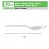 Disposable Plastic Cutlery Spoons (1000 Count) - White Disposable Plastic Spoons Medium Weight - Great for Soups, Kitchen, Office, Togo, Lunch, Cafeterias, Restaurants by EcoQuality view 3