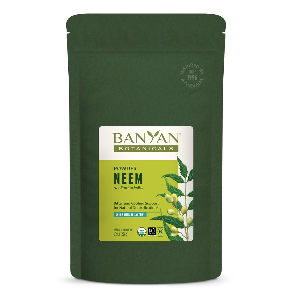 Banyan Botanicals Neem Powder  Organic Neem Leaf Supplement (Azadirachta Indica)For Skin Health, Immune Support, and Natural Detoxification*   lb. Non-GMO Sustainably Sourced FFL Fair Trade