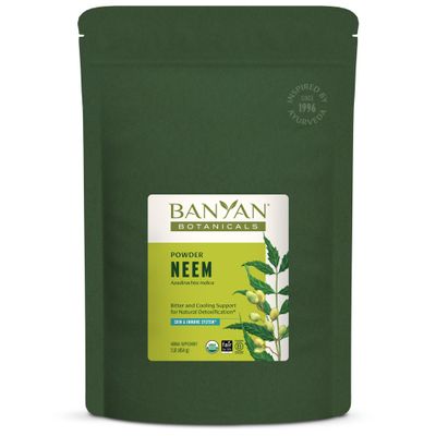 Banyan Botanicals Neem Powder Organic Neem Leaf Supplement (Azadirachta Indica) for Skin Health, Immune Support, and Natural Detoxification* 1 lb. Non-GMO Sustainably Sourced FFL Fair Trade