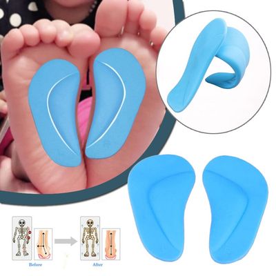 Kids Orthopedic Insoles, Corrective O/X Type Orthotic Inserts for Children Shoes Insoles, Flat Feet Plantar Fasciitis Arch Support, Adhesive Gel Correction Pad Cushioning for Bowlegs Knock Knees (S)