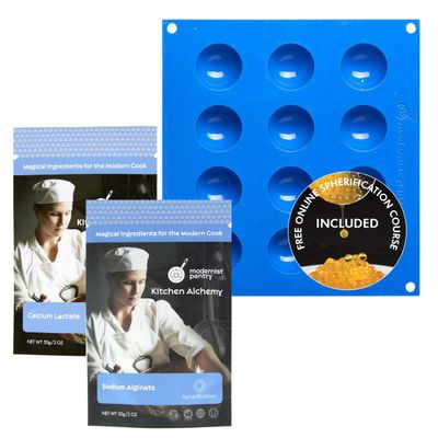 Reverse Spherification Kit [Molecular Gastronomy]  Non-GMO Gluten-Free Vegan OU Kosher Certified Ingredients