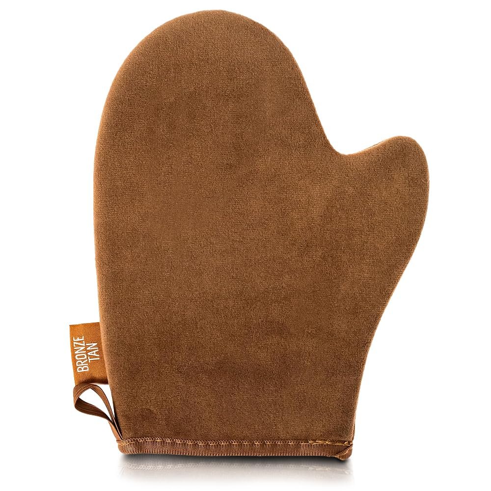 Self Tanning Mitt Applicator With Thumb  Ultra Soft Self Tanner Mitt for Applying Tanning Mousse or Lotion  Machine Washable & Reusable Sunless Tanning Glove for Streak-Free Tan
