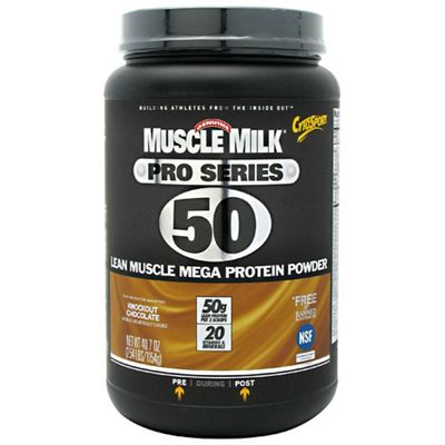 Muscle Milk Pro Series Protein Powder Supplement, Knockout Chocolate, 2.54 Pound, 14 Servings, 50g Protein, 3g Sugar, 20 Vitamins & Minerals, NSF Certified for Sport, Packaging May Vary
