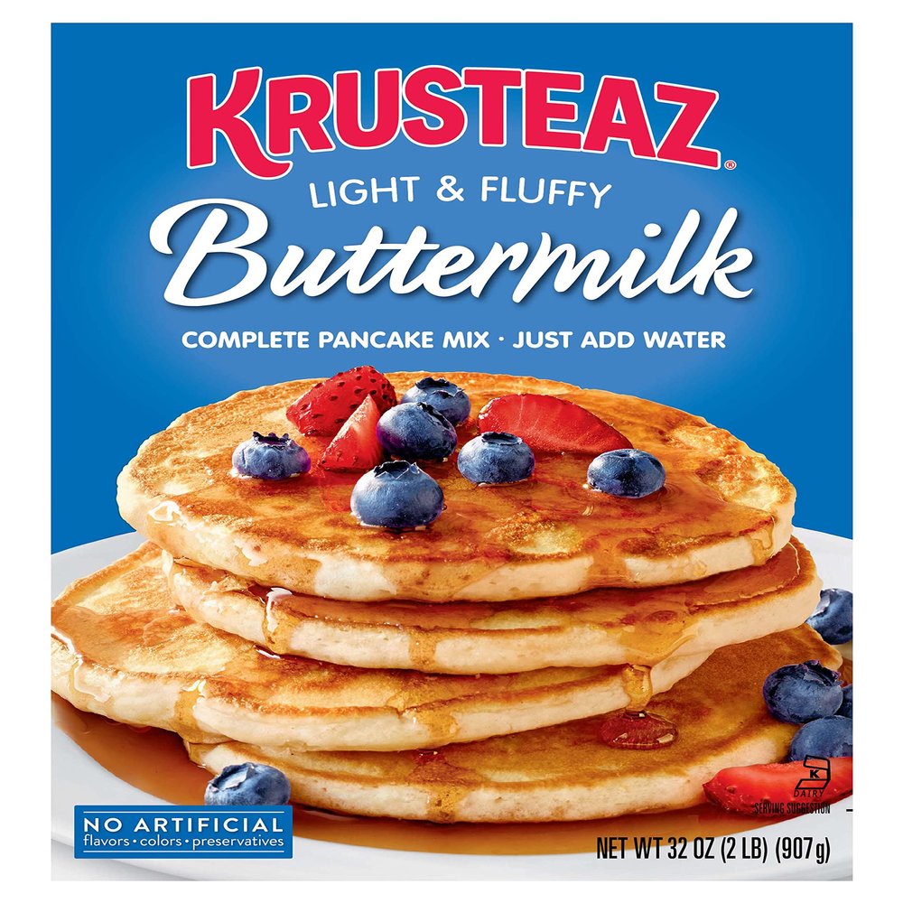 Krusteaz Light & Fluffy Complete Buttermilk Pancake Mix 2 LB. (Pack of 2)