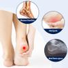 3 Pair Gel Heel Cups Plantar Fasciitis Inserts - Silicone Gel Heel Pads for Heel Pain, Bone Spur & Achilles Pain, Gel Heel Cushions and Cups, Pad & Shock Absorbing Support view 4