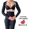 Bioflect Compression Arm Sleeves Wrap with Bioactive Fibers and Raised Massaging Knit - for Support and Comfort - Black L/XL view 3