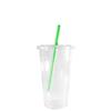 Clear Plastic Disposable Cups with Lids and Smoothie Straws 100 count - 10 oz (ounces) Clear PET Cup for Smoothies, Protein Shakes, Bubble Tea, Iced Coffee, Boba, Fresh Juice, Meal Prep, Party Cup view 2