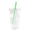 Clear Plastic Disposable Cups with Lids and Smoothie Straws 600 count - 20 oz (ounces) Clear PET Cup for Smoothies, Protein Shakes, Bubble Tea, Iced Coffee, Boba, Fresh Juice, Meal Prep, Party Cup view 3