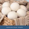 S&T INC. XL New Zealand Wool Dryer Balls, Fabric Softener for Laundry, Natural White, 2.9 in, 6 Pack view 4