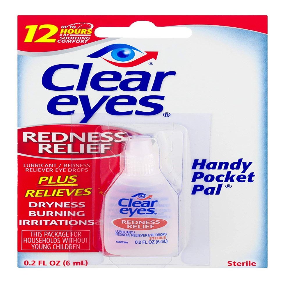Clear Eyes Redness Relief Handy Pocket Pal - 0.2 Oz, Single Pack