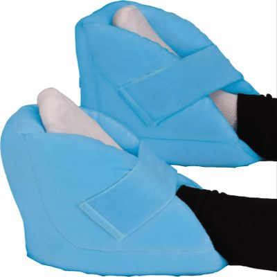 nova Heel Cushion Protector Pillow  Heel, Foot & Ankle Pressure Relief Cushions to Help Prevent Sores & Ulcers, Adjustable Universal Fit with Velcro Straps, Super Soft Velour, Washable, One Pair