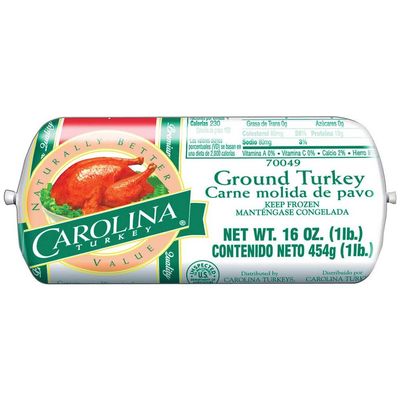 Butterball Carolina Ground Turkey, 1 Pound Chub -- 12 per case.