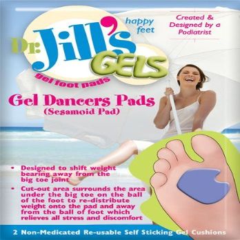 Dr. Jill's Gel Dancer's / Sesamoid Pad Cushions (Set Left/Right Pads) (1/8" thick)