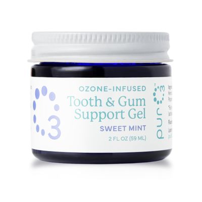 PurO3 Ozone Tooth & Gum Support  Ozonated Organic Olive Oil & Essential Oils for Complete Oral Care & Fresh Breath, Natural Fluoride-Free Solution for Deep Cleaning, Sweet Mint, 2 Fl Oz Gel