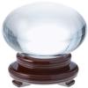 Amlong Crystal New Clear Crystal Ball Sphere Asian Quartz 80mm (3 inch Diameter) with Wooden Stand and Gift Box view 1