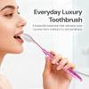 Nano-b Manual Toothbrush for Adults with Sensitive Gums, Silver Soft/Medium Bristles, Travel Case, Crystal view 2
