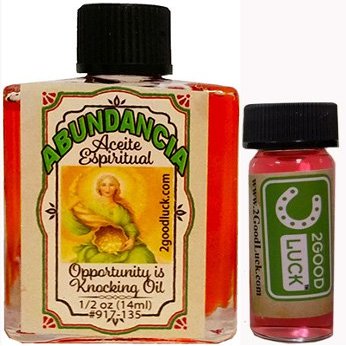 2GoodLuck Opportunity is Knocking, Spiritual Oil with 1 Dram Perfume Set for Magic and Rituals. Aceite Espiritual Abundancia para Rituales Y Magia.