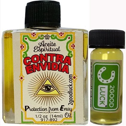 2GoodLuck Protection from Envy, Spiritual Oil with 1 Dram Perfume Set for Magic and Rituals. Contra Envidia, Aceite Espiritual para Rituales Y Magia.