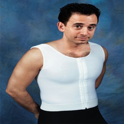 Zippered Male Gynecomastia Vest (X-Large, White)