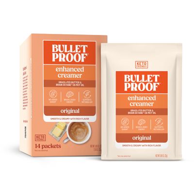 Bulletproof InstaMix Original Unflavored Keto Coffee Creamer Packets, Pack of 14, Powdered Grass-Fed Butter and Brain Octane C8 MCT Oil, Supports Brain Function