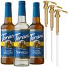Torani Sugar Free Syrup, Coffee Lovers Variety 3-Pack, Vanilla, Classic Caramel, Classic Hazelnut Syrup for Drinks, Zero Calories, Pumps Included, 25.4 Fl Oz Ea view 1