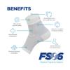 OrthoSleeve FS6 Compression Foot Sleeves for Women & Men, Helps Plantar Fasciitis Relief, Heel Pain, Achilles Tendonitis Support & Swelling (1 Pair) view 3