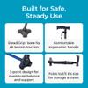 HurryCane Freedom Edition Foldable Walking Cane With T Handle - Enhanced Mobility Support - Patented SteadiGrip Base - Adjustable Height - Lightweight Foldable Design - Black view 3