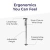 HurryCane Freedom Edition Foldable Walking Cane With T Handle - Enhanced Mobility Support - Patented SteadiGrip Base - Adjustable Height - Lightweight Foldable Design - Black view 4