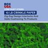 Box USA 10 lb. Green Crinkle Paper Packing, Shipping, and Moving Box Filler Shredded Paper for Box Package, Basket Stuffing, Bag, Gift Wrapping, Holidays, Crafts, and Decoration view 2