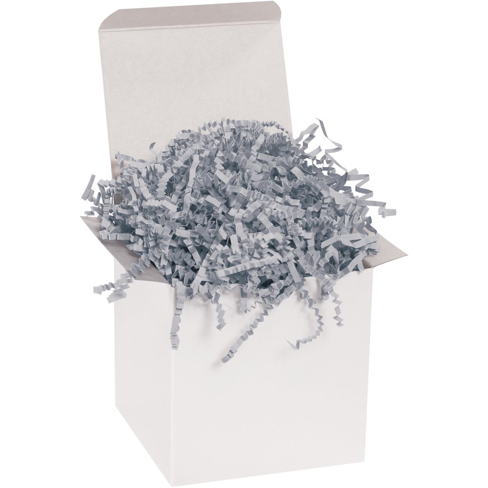 BOX USA 10 lb. Slate Gray Crinkle Paper Packing, Shipping, and Moving Box Filler Shredded Paper for Box Package, Basket Stuffing, Bag, Gift Wrapping, Holidays, Crafts, and Decoration