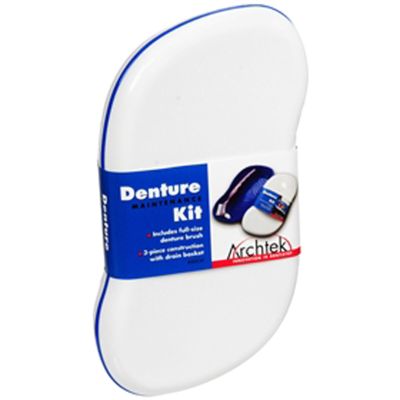 DENTURE MNTNCE KT W/BRSH WHITE 1