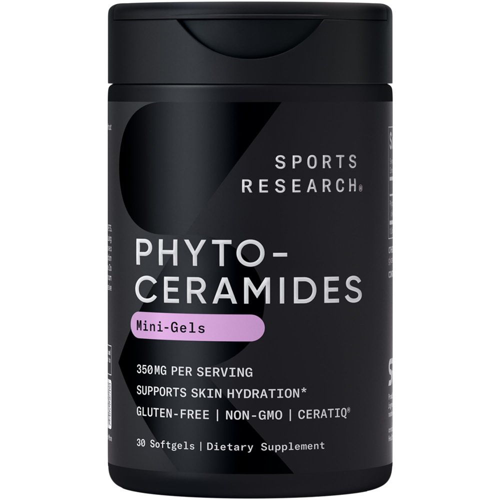 Phytoceramides 350mg per softgel - Plant Derived Ceramides for Healthy Skin and Hydration - Non GMO with No Fillers or Synthetic Vitamins - 30 Liquid softgels