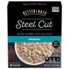 Better Oats Original Steel Cut Oatmeal Packets with Steel Cut Oats and Flax Seeds, Quick Oatmeal Pouches Ready in 2.5 Minutes, Original Flavor, 10 Pouches, 11.6 OZ Box view 1