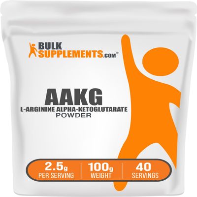 BulkSupplements.com AAKG Powder - Arginine AKG Supplement, Nitric Oxide Supplement, Unflavored & Gluten Free, 2.5g per Serving, 100g (3.5 oz) (Pack of 1)