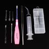 Airgoesin Tonsil Stone Removal Tool Lighted + Irrigation Syringe + Tonsillolith Tweezers Pliers (pink) view 3