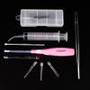 Airgoesin Tonsil Stone Removal Tool Lighted + Irrigation Syringe + Tonsillolith Tweezers Pliers (pink) view 4