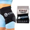 ActiveWrap - PT-Designed Hip Ice Pack Wrap for Pain, Post-Surgery Comfort, Hip Flexors & Muscle Support, Reusable Large Gel Pack with Compression Wrap for Hot & Cold Compression, One Size Fits Most view 1
